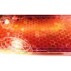 Netrunner Playmat- Digital Skyline (Red)